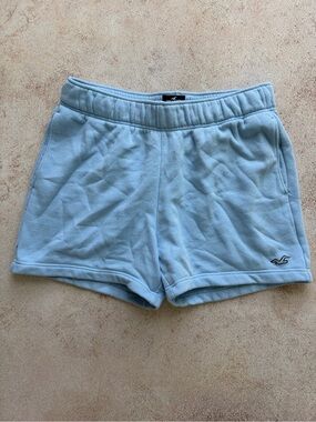 Hollister Pale Blue Fleece Athletic Shorts